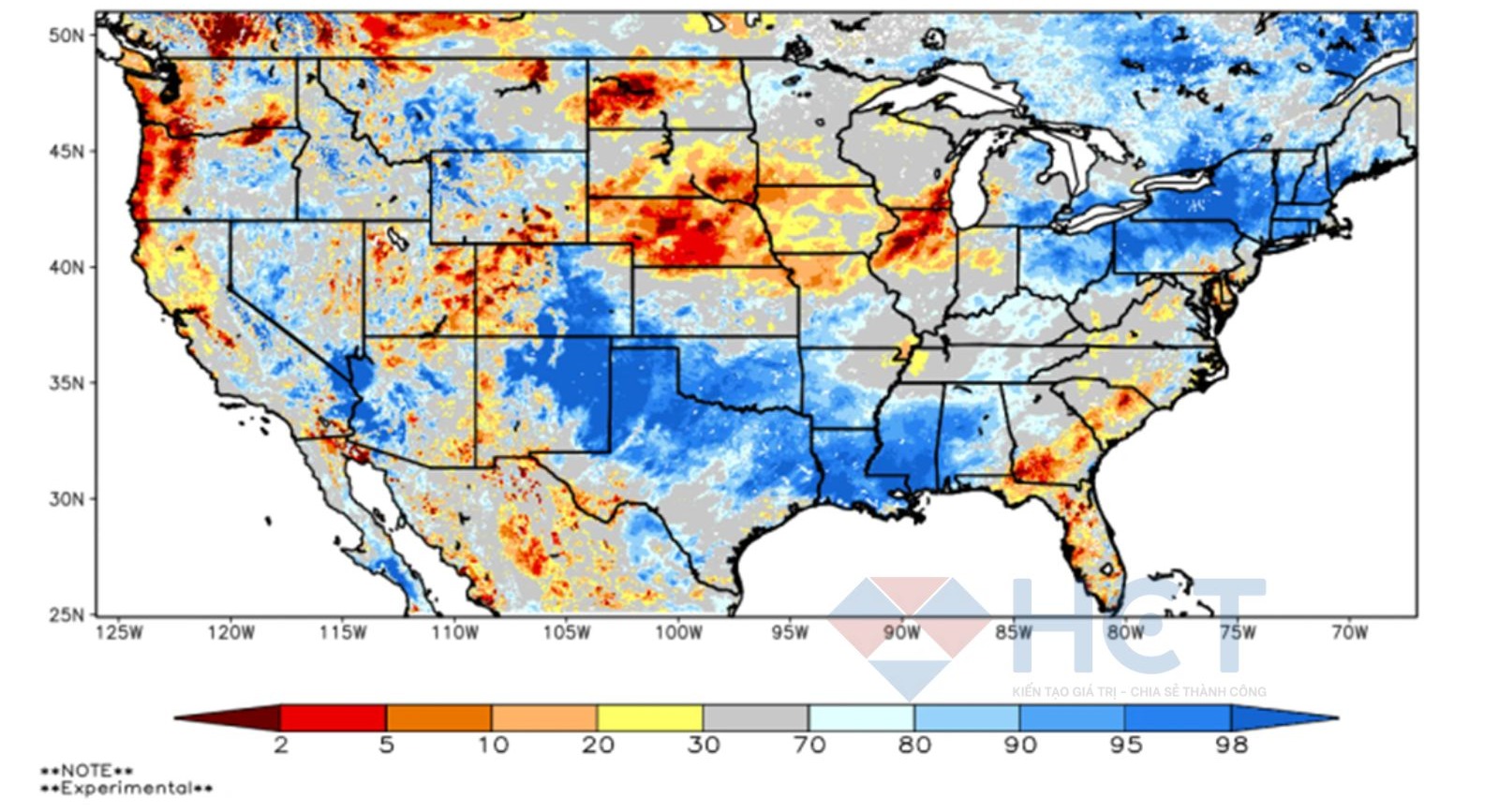 Độ ẩm trong đất tại Hoa Kỳ
