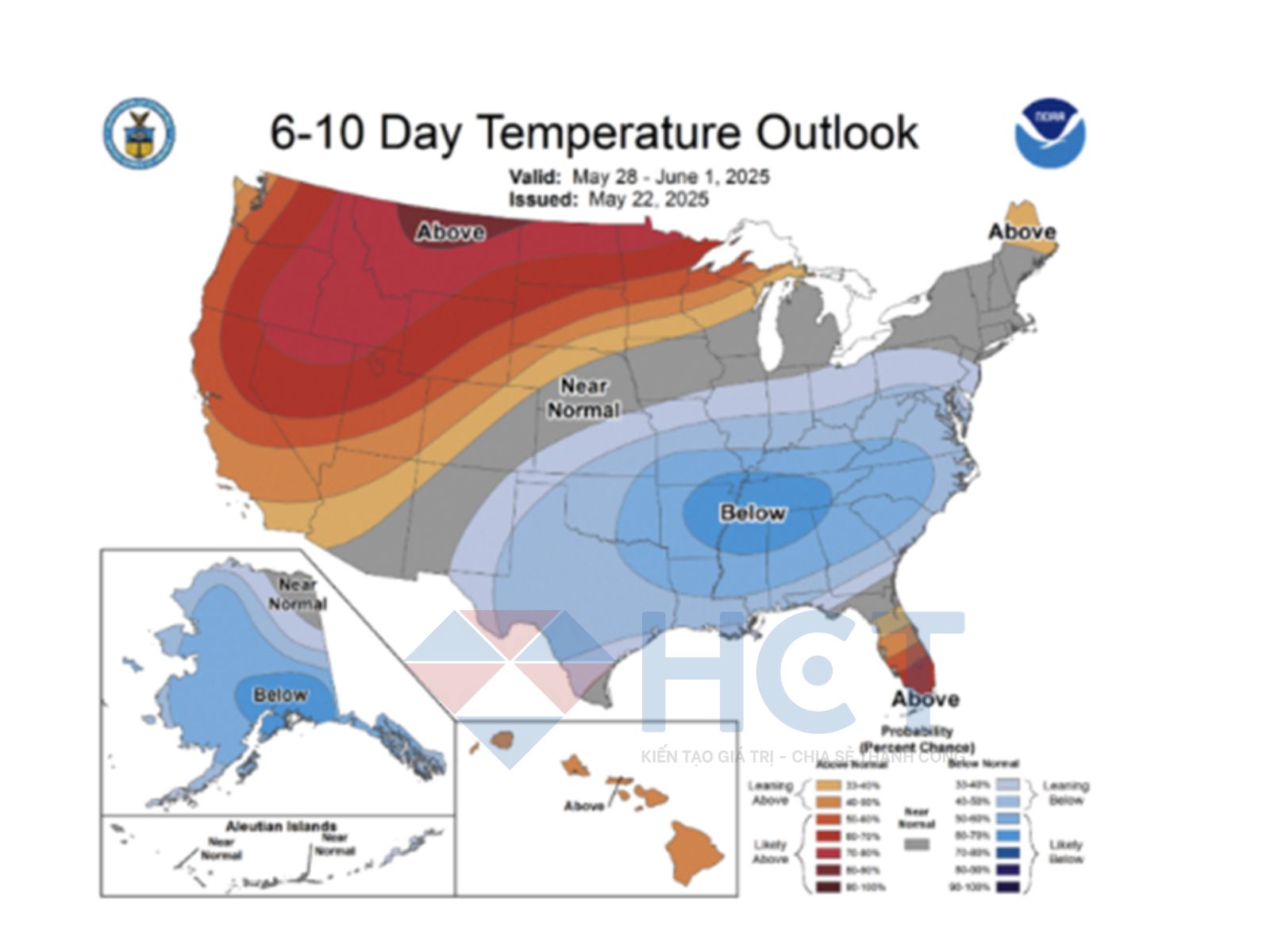 Dự báo nhiệt độ tại Mỹ trong 6-10 ngày tới Dự báo nhiệt độ tại Mỹ trong 6-10 ngày tới