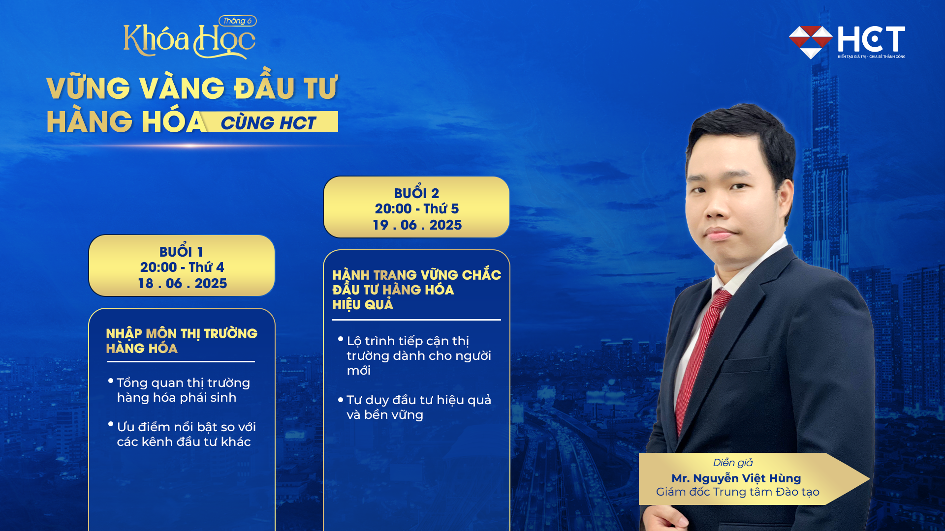 Khóa học Vững vàng đầu tư hàng hóa cùng HCT Khóa học Vững vàng đầu tư hàng hóa cùng HCT